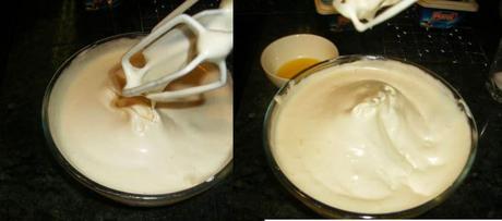 TARTA RELLENA DE CREMA, TRUFA Y NATA CON COBERTURA DE YEMA TARTA RELLENA DE CREMA, TRUFA Y NATA CON COBERTURA DE YEMA