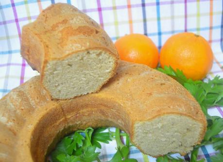 BIZCOCHO DE TE VERDE CON JENGIBRE Y NARANJA