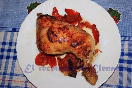 Muslo de pollo al horno