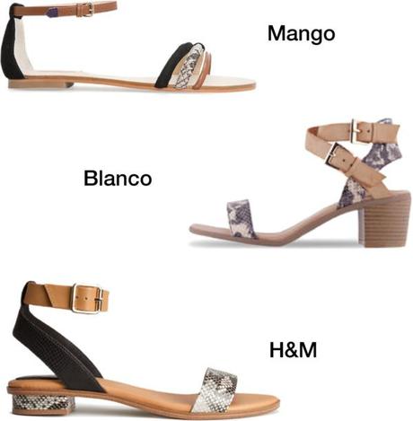 Sandalias combinadas