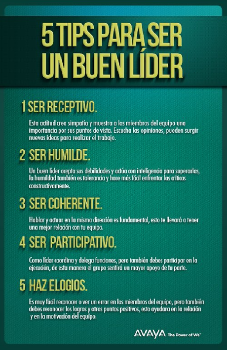 5 tips para ser un buen líder #Infografía #Consejos #Emprendimiento