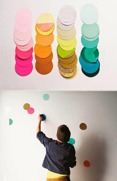 La idea del miércoles.....una pared con confettis