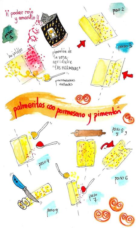 Palmeritas de pimentón ahumado y parmesano #larojasipuede