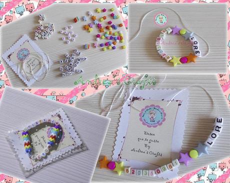 montaje pulseras acrílicas niños