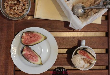 helado de higos con nueces