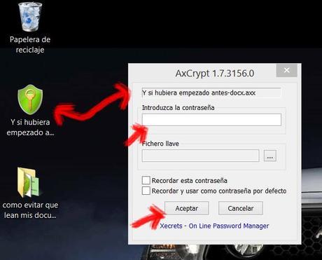 como cifrar un documento abriendolo