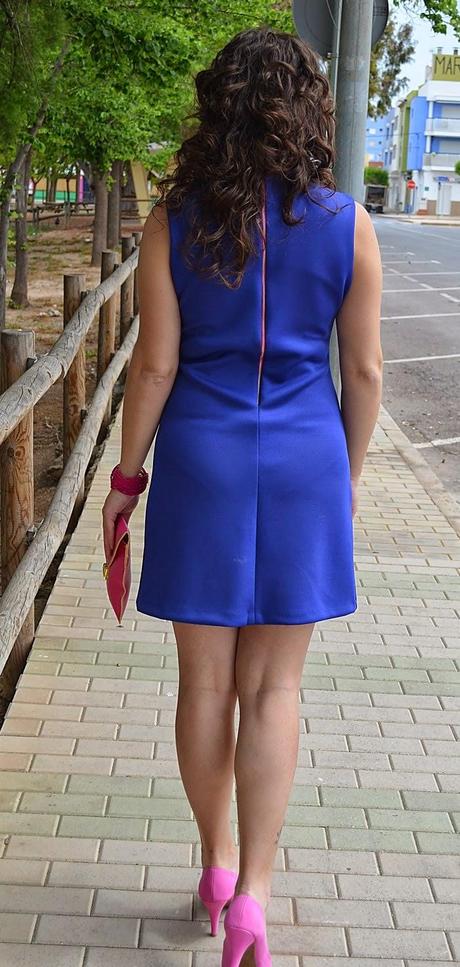 color blocking, choque de color, vestido, azul, rosa, primark, trendy accessories, fashion blogger, castellón, moda, estilo, fashion, dress, fashionista