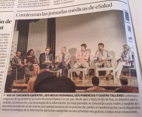 Foto al recorte de prensa en Diario de Mallorca donde se habla de las Jornadas