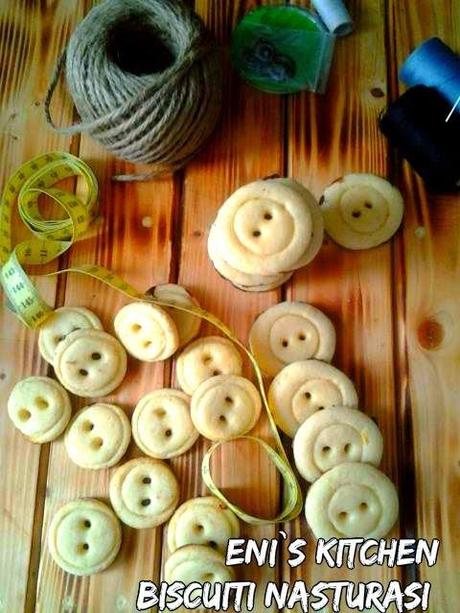 ¡ Deliciosas galletas botones sin azúcar con limón y almendras! Biscuiti nasturasi!