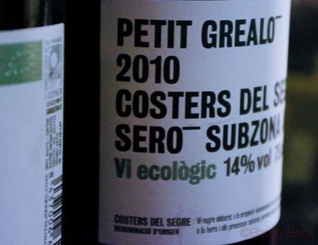 Petit Grealo 2012 Costers del Segre del Menu maridaje Sucapa