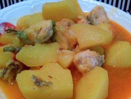 Guiso de Patatas  con Salmón