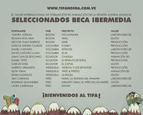 Ganadores de las Becas de Animación Ibermedia- TIFA