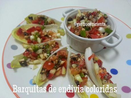Barquitas de Endivia con vinagreta de Chia