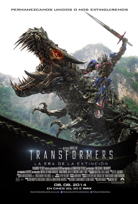 Poster Teaser de 'Transformers: La era de la extinción'