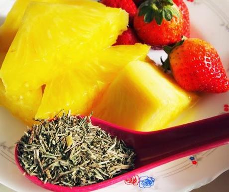 fresas piña cola de caballo