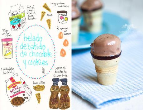 Helado de batido de chocolate y chococookies #degustabox