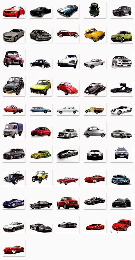 Colección de 51 Coches en Formato PNG Gratis