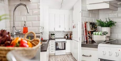 El encanto nórdico de un piso neutro en blanco y gris