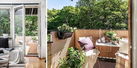 El encanto nórdico de un piso neutro en blanco y gris