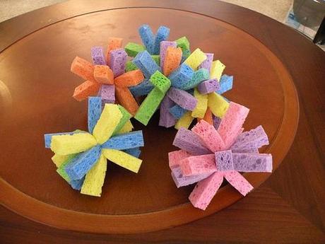 pelota esponja 6 Pelotas esponja de colores