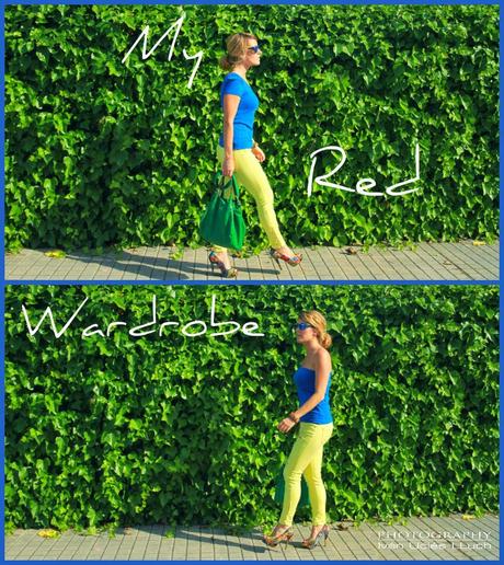 Look en verde, amarillo y azul