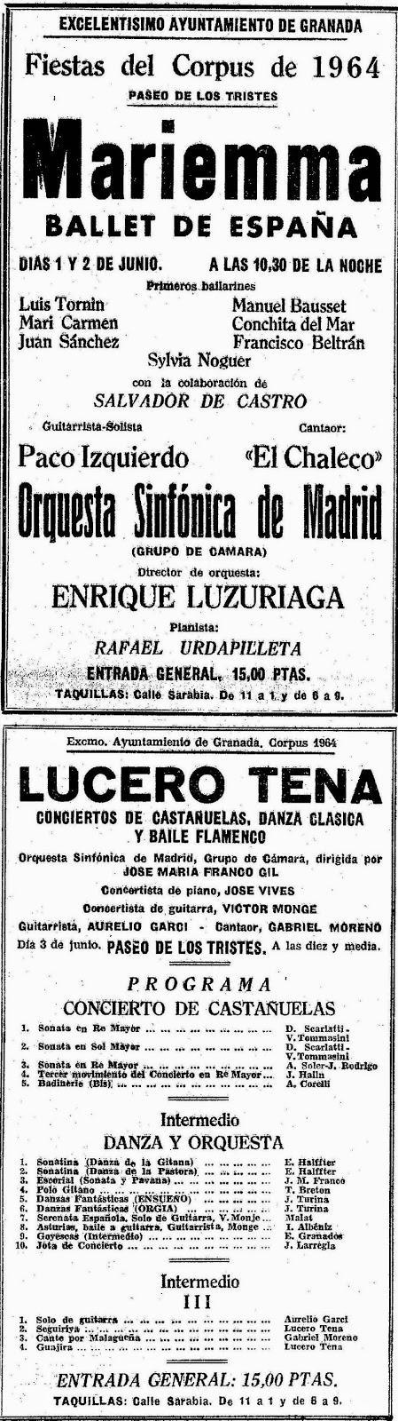 Granada, Fiestas del Corpus 1964, hace 50 años Granada, Fiestas del Corpus 1964, hace 50 años