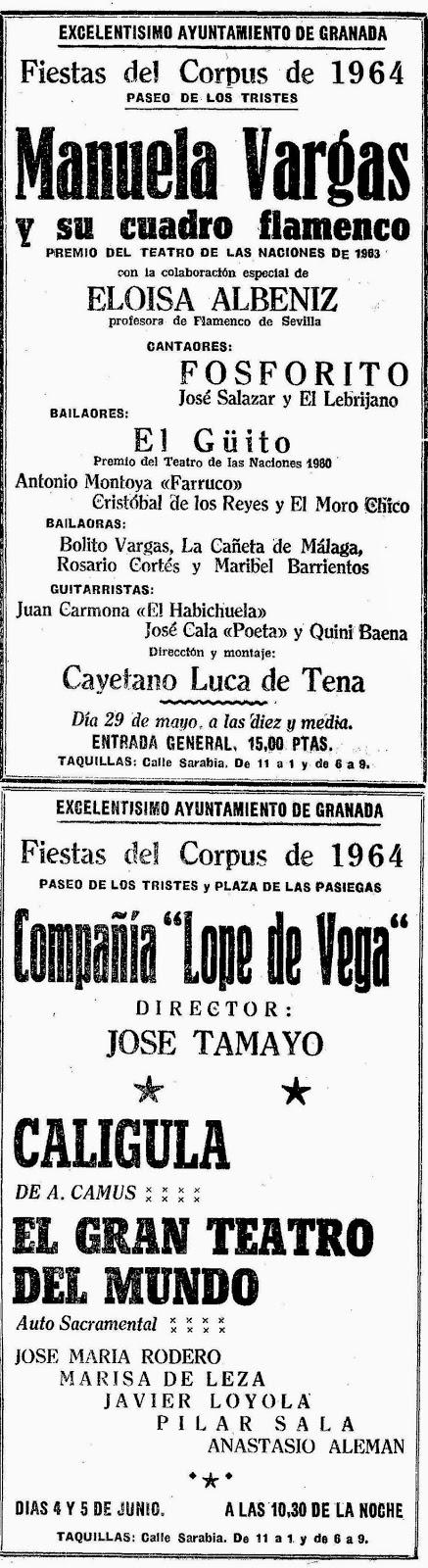 Granada, Fiestas del Corpus 1964, hace 50 años