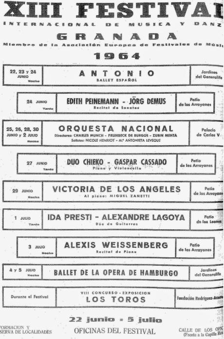 Granada, Fiestas del Corpus 1964, hace 50 años