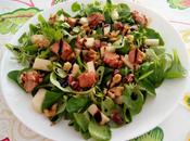 Ensalada pera, foie, jamón nueces