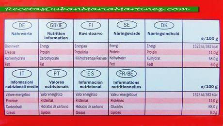 Pan Centeno Lidl apto Dukan desde Crucero (como Tolerado): valores nutricionales