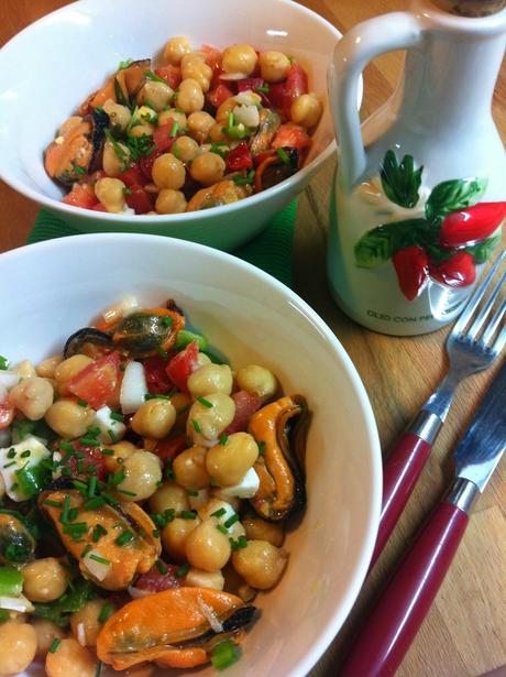 Ensalada De Garbanzos Con Mejillones A La Vinagreta