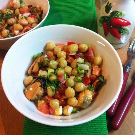 Ensalada De Garbanzos Con Mejillones A La Vinagreta