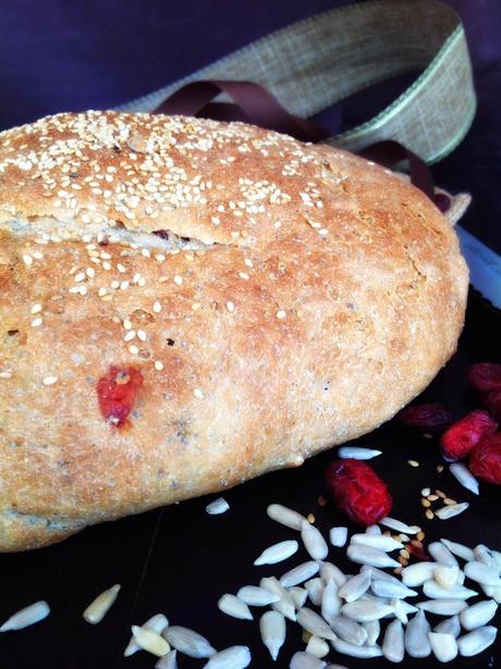 PAN DE SEMILLAS Y ARÁNDANOS ROJOS