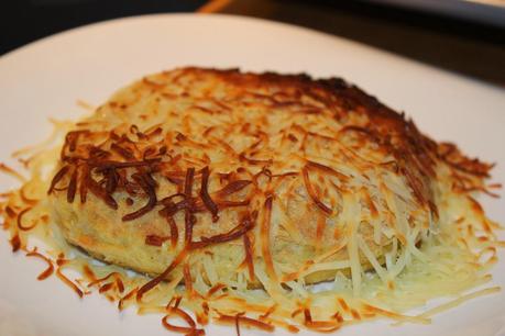 Tortilla de patatas fritas de bolsa gratinada