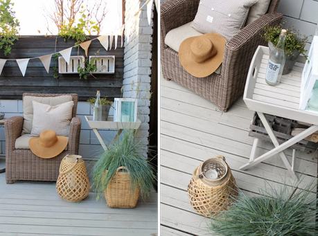 UNA TERRAZA EN RATTAN Y  BLUE GREEN + LOOK
