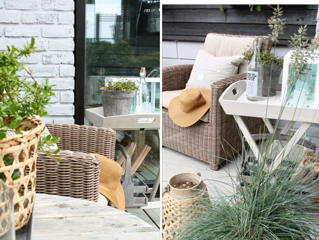 UNA TERRAZA EN RATTAN Y  BLUE GREEN + LOOK