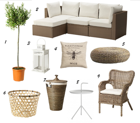 UNA TERRAZA EN RATTAN Y  BLUE GREEN + LOOK