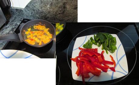 TIMBAL DE PIMIENTOS Y PATATAS