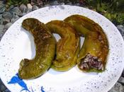 Pimientos verdes rellenos arroz