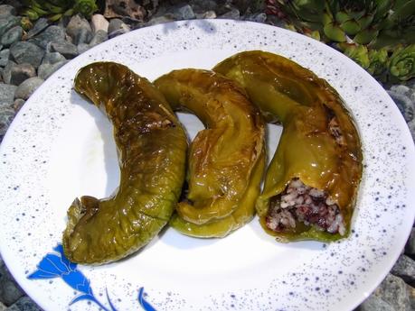 PIMIENTOS VERDES RELLENOS DE ARROZ