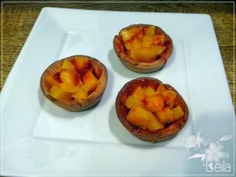 Barquillos con fruta