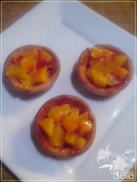 Barquillos con fruta