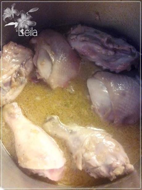 Pollo con piña y salsa de mostaza