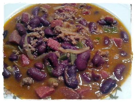 Alubias rojas con fondo de frigorifico