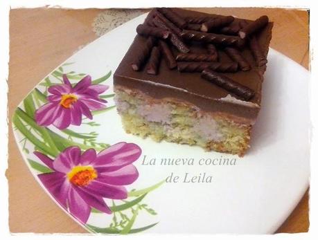 Poke cake con gelatina de chocolate