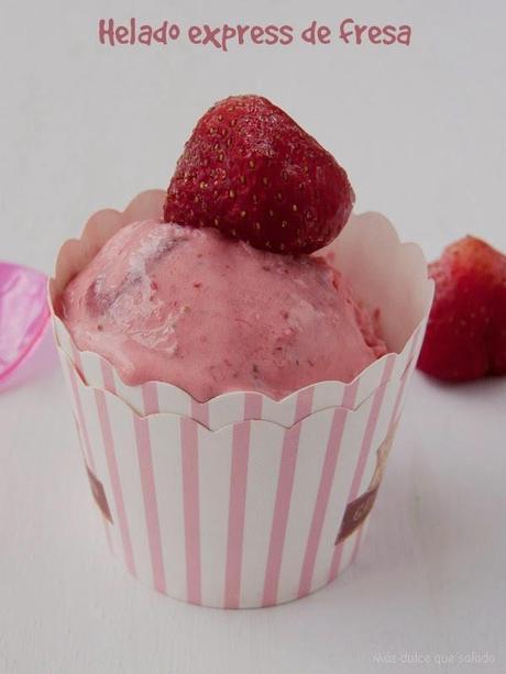 Helado express de fresa