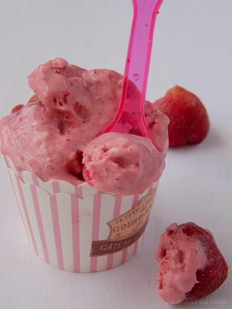 Helado express de fresa