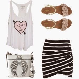 STRIPE PRINT SKIRT STRIPE PRINT SKIRT