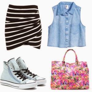 STRIPE PRINT SKIRT STRIPE PRINT SKIRT