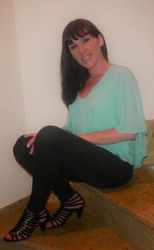 Look con Femme fatale y mi nueva blusa menta.